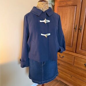 Gap Nautical School girl coat jacket navy blue